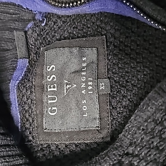 Guess xs black long sleeve sweater jacket - Picture 6 of 7